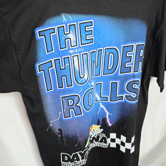 Vintage Nascar The Thunder Rolls Daytona Speedway Black Short Sleeve T-Shirt L - Picture 7 of 8